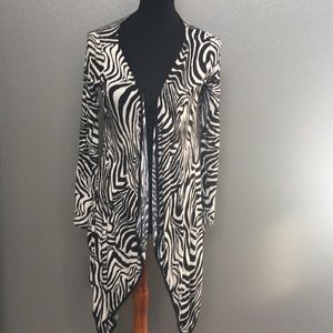 Zebra stripe soft cardigan